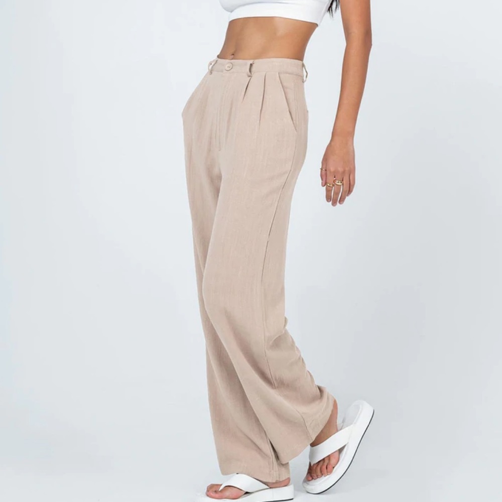 Princess Polly Brenda Pants Beige - Picture 3 of 4